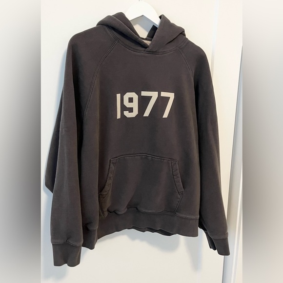 Fear Of God Essentials 1977 Iron Hoodie Sweatshirt Authentic Gray Men’s Size M - Picture 3 of 8